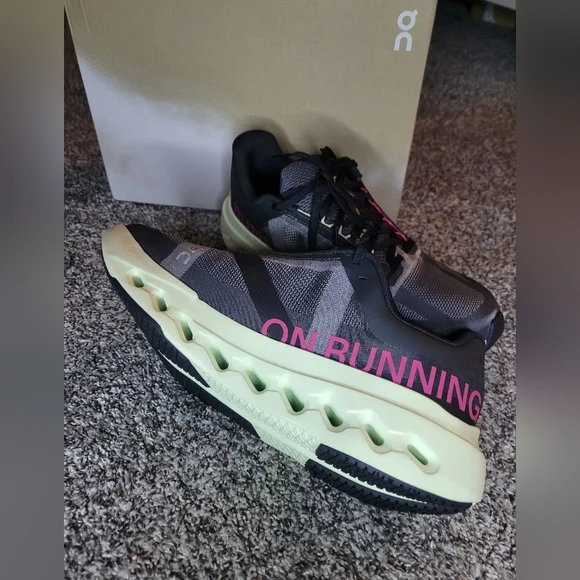 On Running Cloudsurfer Next Running Shoe - Black/Lima NEW - Picture 6 of 12